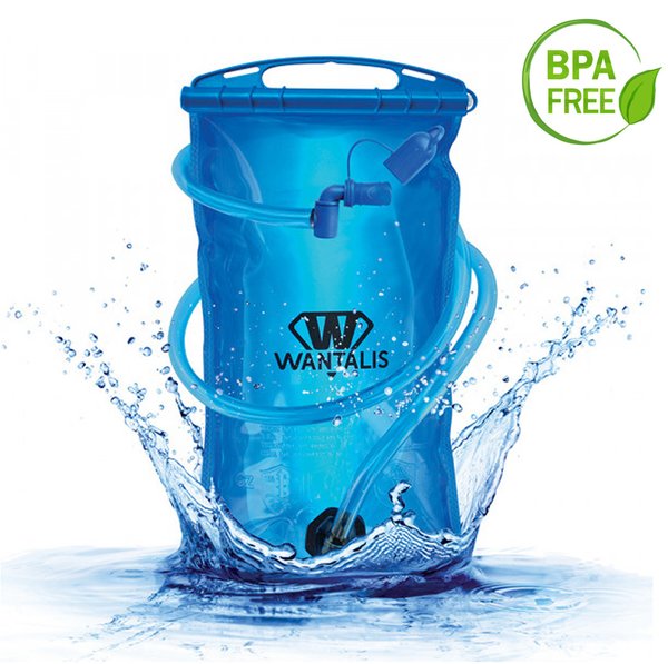 Wantalis - PREMIUMFLASK - Trinkblase Wasserbeutel - BPA Free - 2L