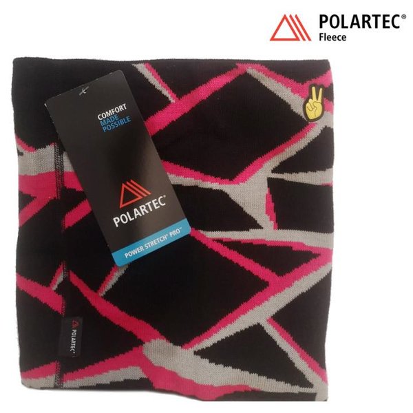 POLARTEC - warmer dicker Merino Seger Schlauchschal - schwarz pink