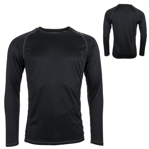 Tenson - Thermoshirt Longshirt für Herren, schwarz