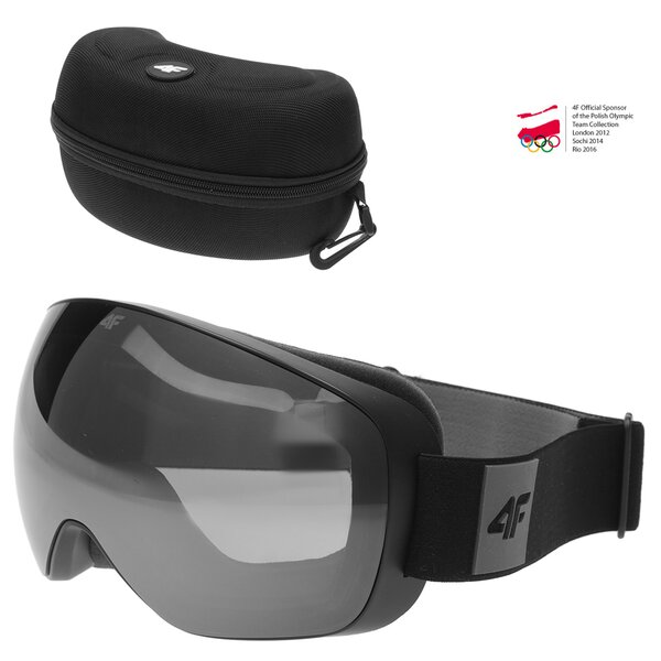 4F - Skibrille Snowboardbrille Winter Brille 2022 - schwarz