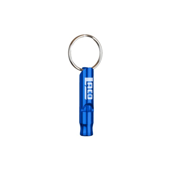 LACD - praktischer Schlüsselanhänger mit Signalpfeife aus hochwertigem Aluminium - blau