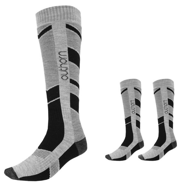 OUTHORN - dicke Ski Socken - Unisex Ski- und Snowboardsocken - schwarz grau