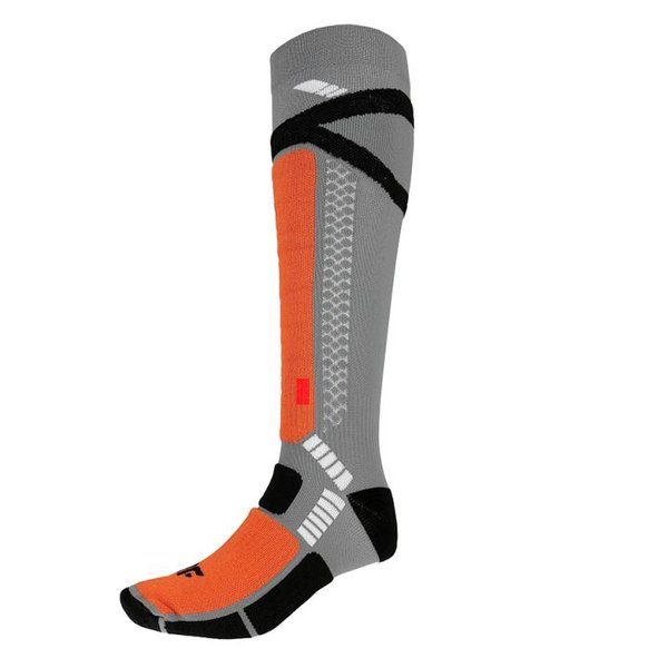 4F - antibakterielle Ski Socken - Unisex Ski- und Snowboardsocken - grau orange