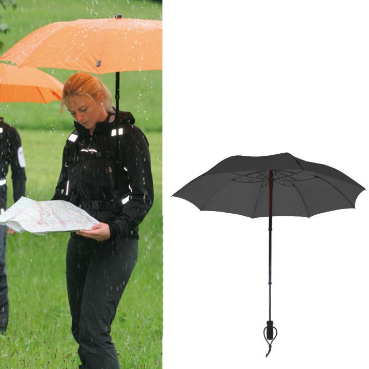 EuroSCHIRM - Göbel - Regenschirm Trekkingschirm - teleScope handsfree,  schwarz | Taschenschirme