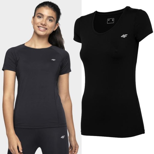 4F - Damen Fitness T-Shirt - schwarz