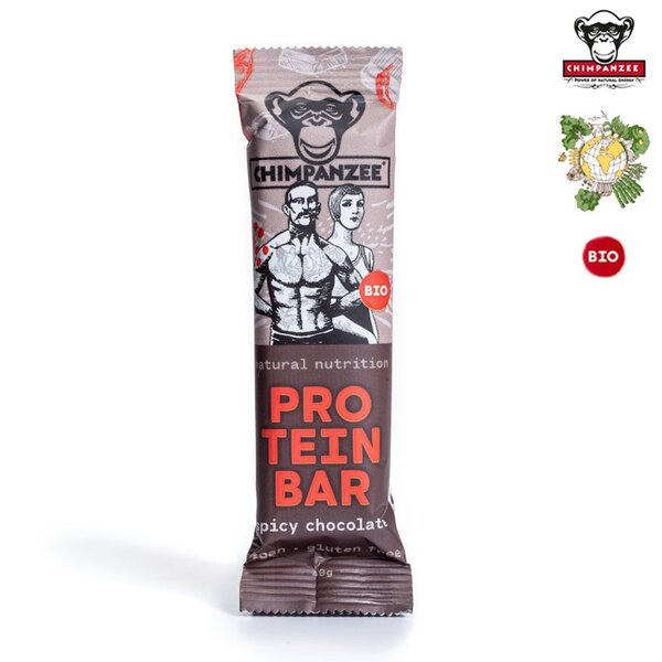 Chimpanzee - Protein Energy Bar Vegan (40 gr.) glutenfrei - spicy chocolate BIO