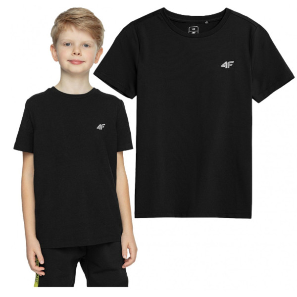 4F - Kinder Sportshirt T-Shirt, schwarz