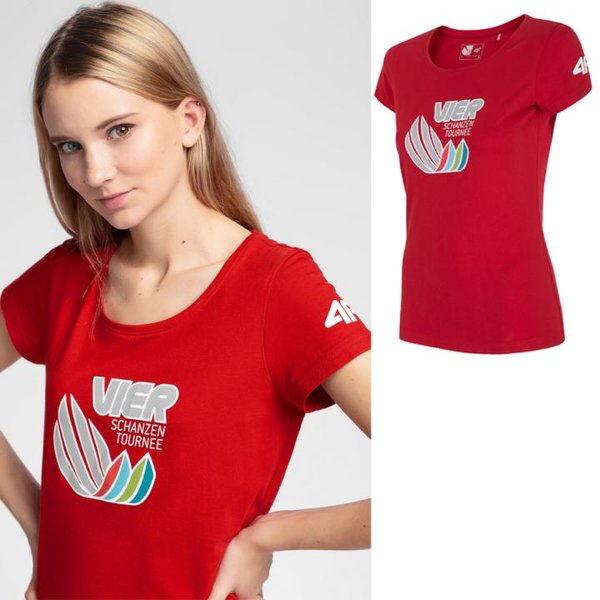 4F - Vier Schanzen Tournee - Damen T-Shirt - rot