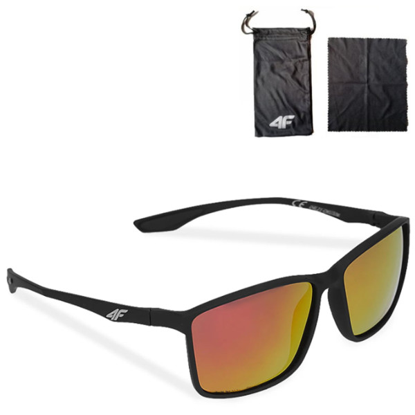 4F - Sport Sonnenbrille - REVO Gläser UV 400 - blk red