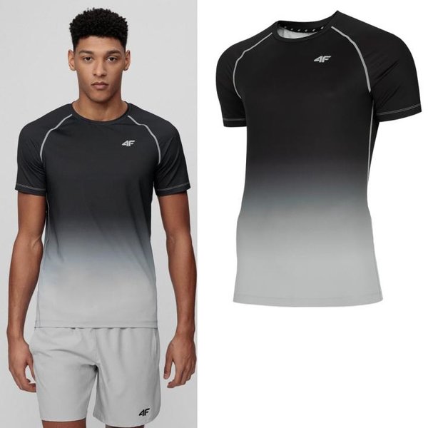 DRY - 4F Herren Sport T-Shirt - schwarz grau