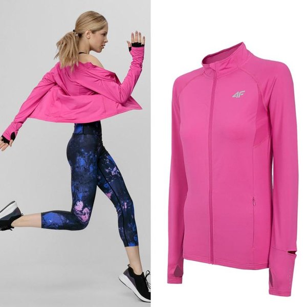 4F - Damen Fitnessjacke, Laufjacke - pink