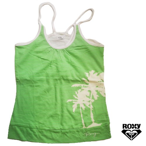 ROXY - Damen Top Sommer Shirt Tank Top - Double Time, grün