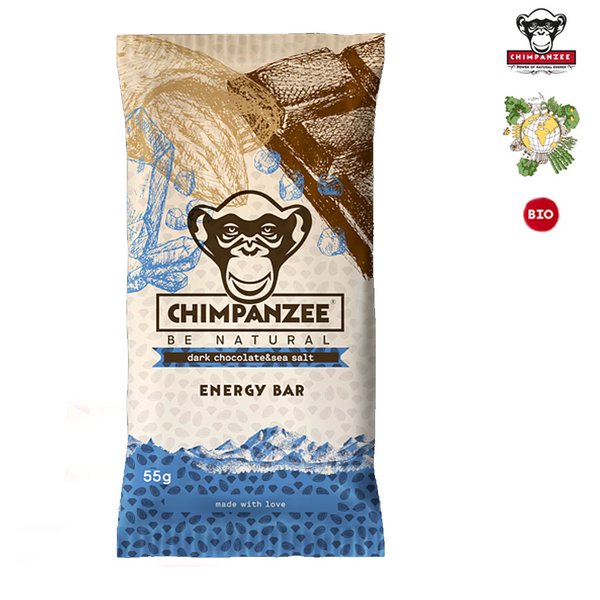 CHIMPANZEE - Energy Bar (55gr.) - Riegel - dark chocolate & sea salt