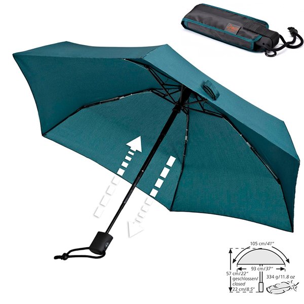 EuroSCHIRM - Göbel Minischirm Regenschirm Trekkingschirm - DAINTY automatic, grün