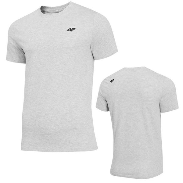 4F - Herren Sport T-Shirt Baumwolle - grau