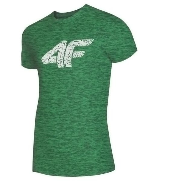 4F - Logo Baumwollshirt - Herren T-Shirt - grün