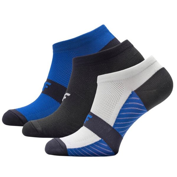 4F - 3er Pack Socken - Herren Sportsocken - weiß/blau/schwarz