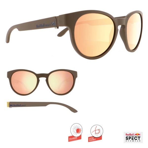 RED BULL Spect - polarisierte Sonnenbrille WING4 flexible Sportbrille, braun