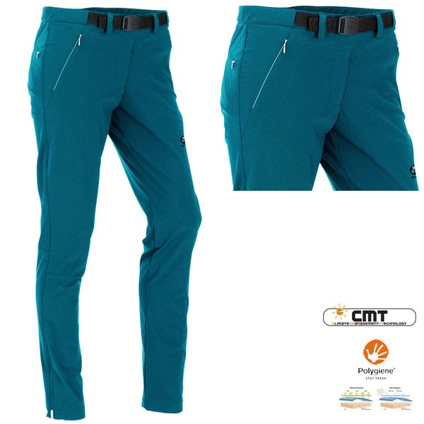 Maul - Seis XT - Damen elastische Trekkinghose Outdoorhose, blau