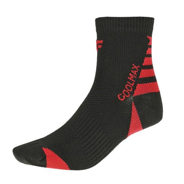 4F - Coolmax Sneaker Sportsocken - schwarz rot