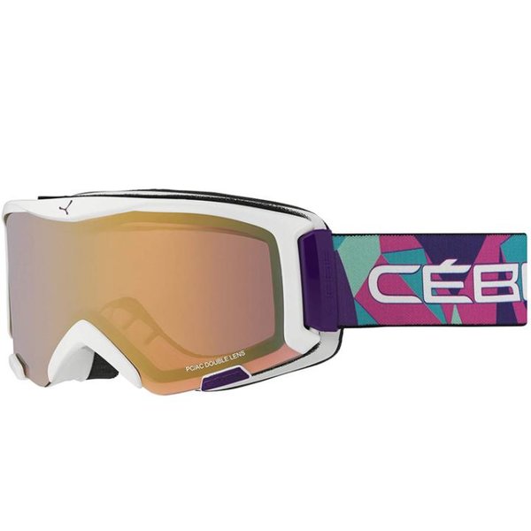 Cébé Skibrille Super Bionic Ski-Maske , Winter Brille Anti-Fog, UV Protection, weiß