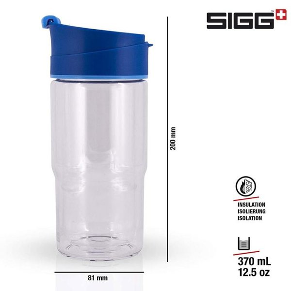 Sigg - Nova - Thermobecher, Kaffeebecher Teebecher - 370ml - blau