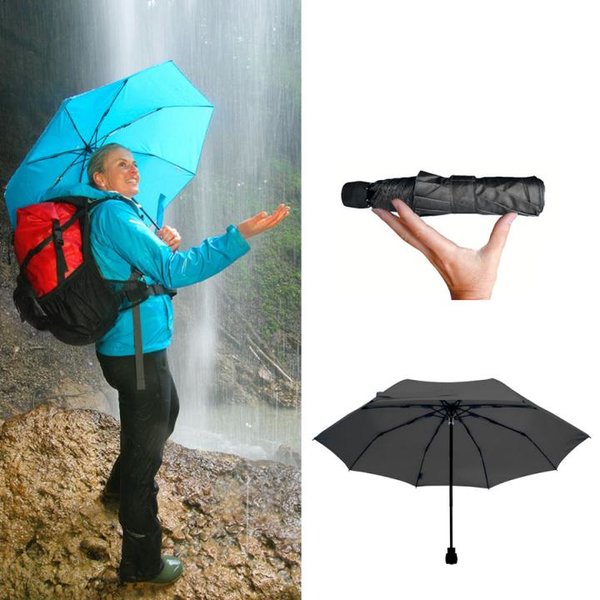 EuroSCHIRM - Göbel - Regenschirm Wanderschirm - light trek, schwarz