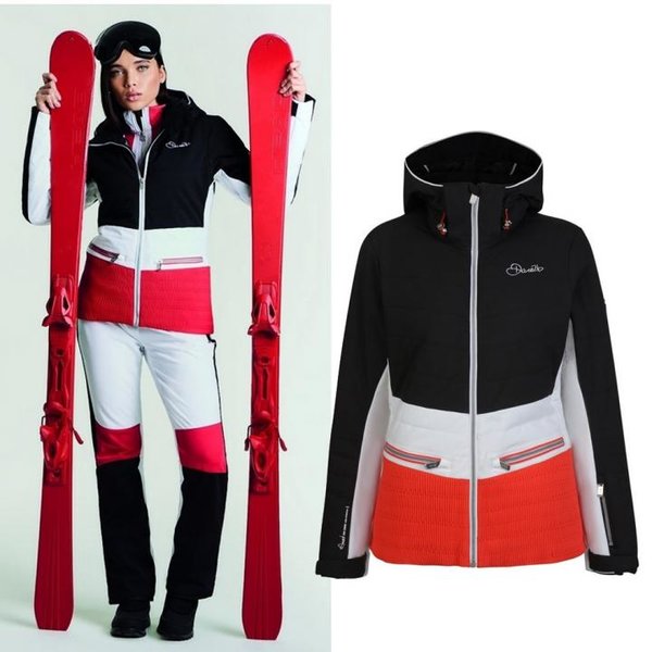 Dare2b - Damen Winterjacke Skijacke SURPASS - rot weiß schwarz