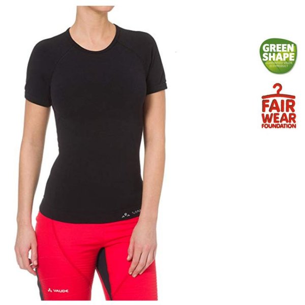 Vaude Damen Merino Seamless T-Shirt Funktionsshirt, schwarz, 38 M