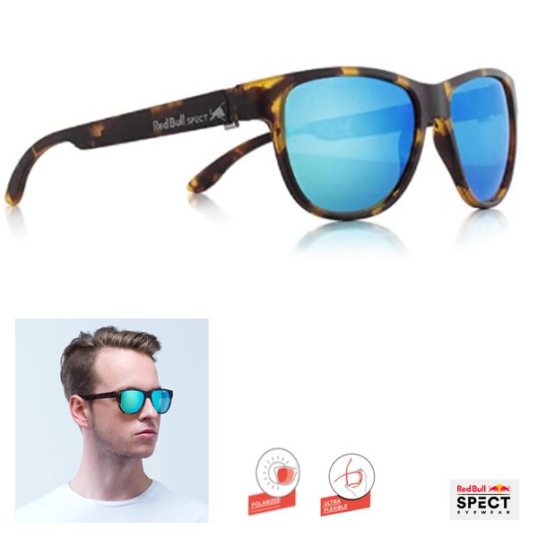 RED BULL Spect - polarisierte Sonnenbrille WING flexible Sportbrille, braun