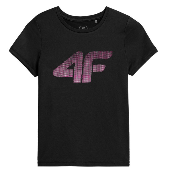 4F - Kinder Sportshirt T-Shirt, pink schwarz