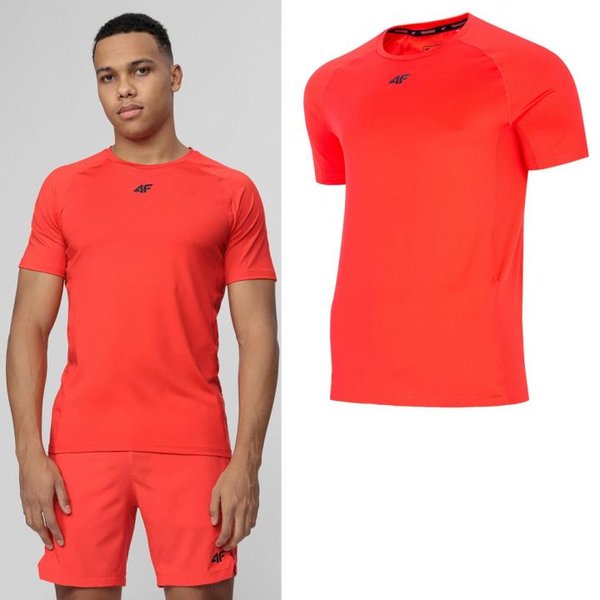 4F Dry - Lauf- und Fitness T-Shirt für Herren - neonrot