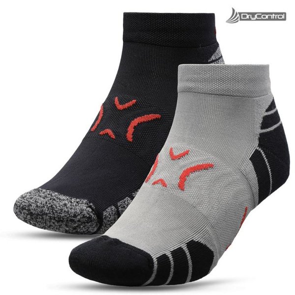 Drytex - 2er Pack Socken Herren Sportsocken, grau schwarz