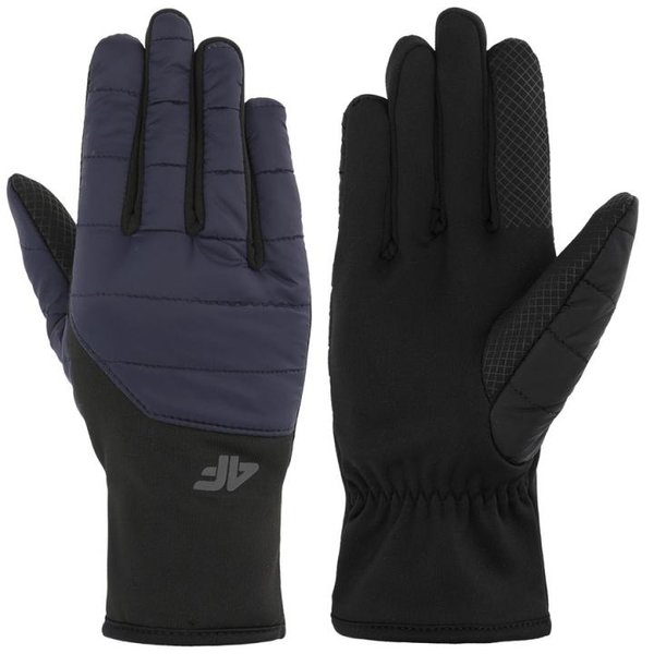 4F - wattierte Sport Handschuhe - Winterhandschuhe, schwarz navy