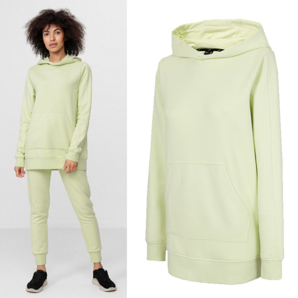 4F - Damen Hoodie Pullover Sweatshirt, mint grün