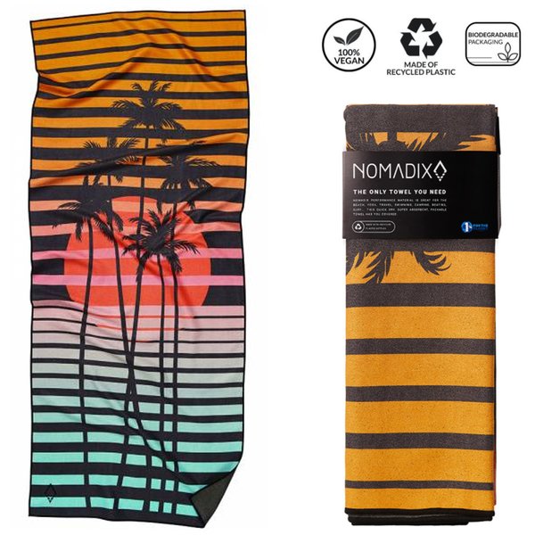 NOMADIX - großes Yoga Sport Strand Handtuch, nachhaltig und schnelltrocknend, vice yellow
