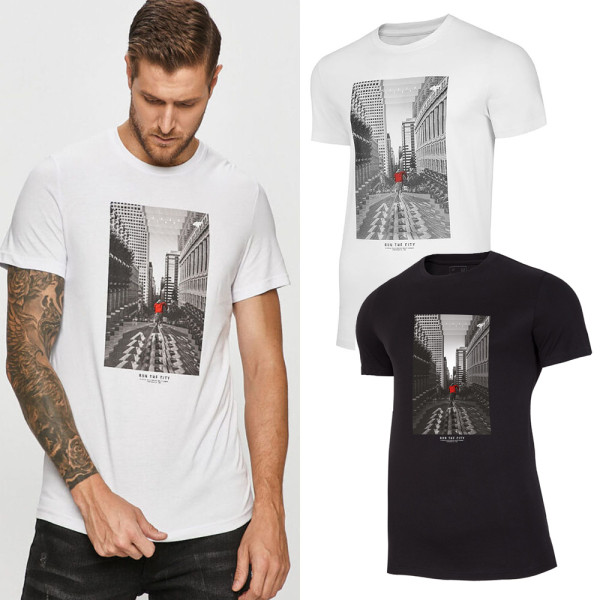 4F Sport - Run the City- Herren T-Shirt aus Baumwolle