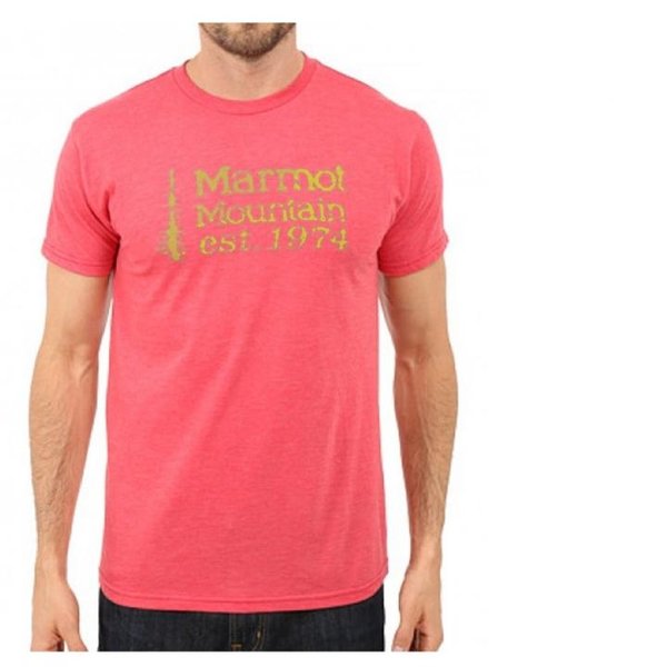 Marmot - Republic Herren Outdoorshirt T-Shirt, 74 TEE, true red