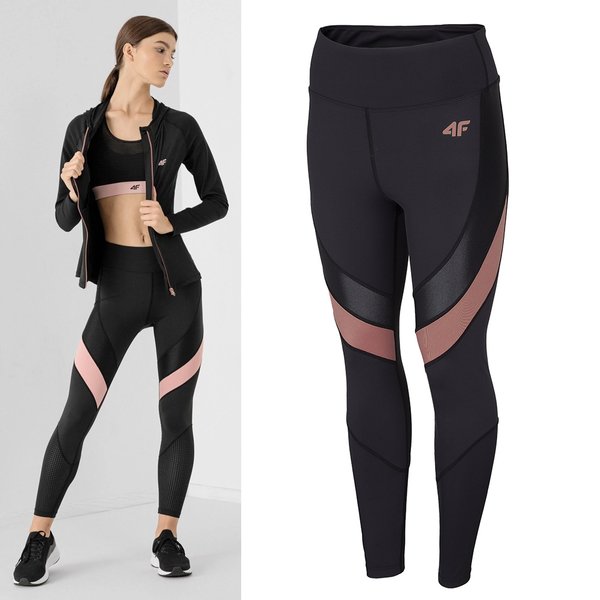 4F - Sport Leggings mit Tasche und Belüftung Damen Sporthose