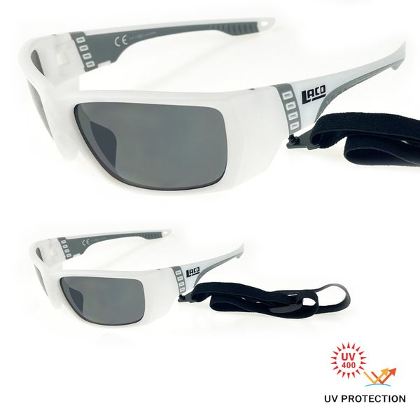 LACD - funktionelle Sport- Sonnenbrille Mod. 956 - Cat.3 Gläser, weiß