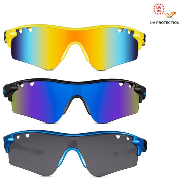 Funktionelle Rad- Laufsport- Sonnenbrille Mod. Hive_NDL_501X - Cat.3 - UV400 Gläser