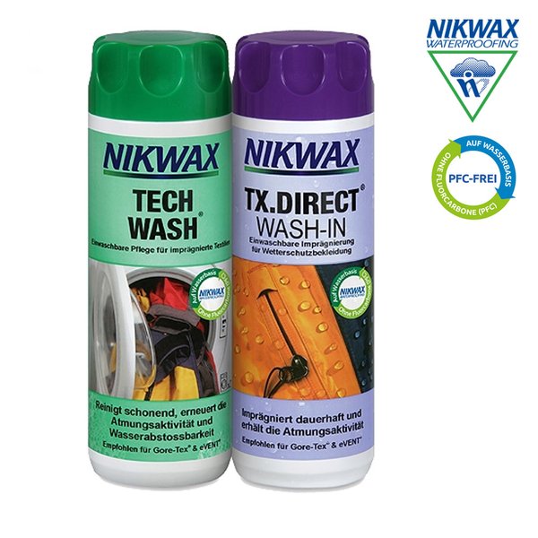 NIKWAX - Doppelpack TX.DIRECT Wash-In und Tech Wash - Wasmittel + Imprägnierung
