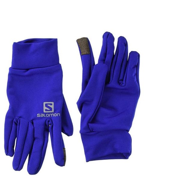 Salomon Unisex Leichte Lauf-Handschuhe, Touchscreen kompatibel, Agile Glove U, blau, XS/S