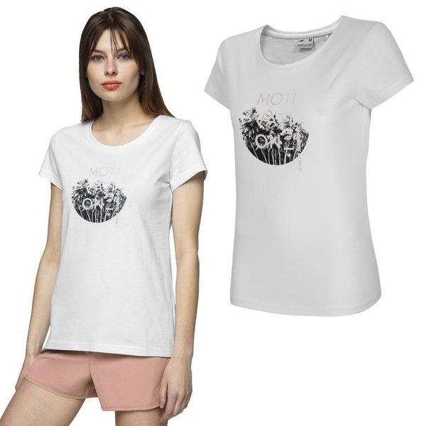 4F- Motivation - Damen Basic T-Shirt - weiß