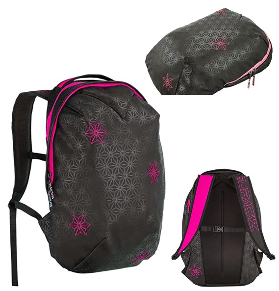 SUPACAZ - Swag Bag - Daybag - Collegerucksack - Wanderrucksack - 22 Liter Volumen - schwarz/pink