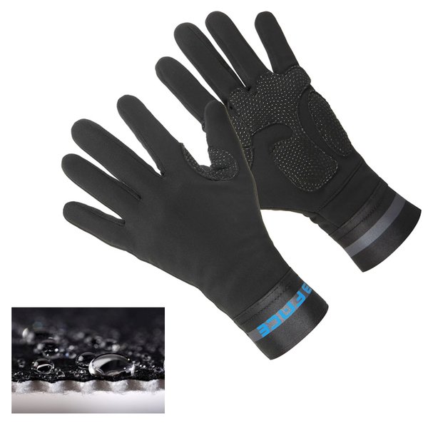 3Face - winddichter Handschuh - gepolstert - Ausziehhilfe - Made in Italy - Mod.Traona - schwarz