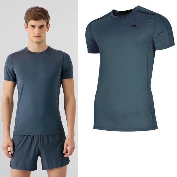 4F - Lauf- und Fitness T-Shirt für Herren - dunkelblau