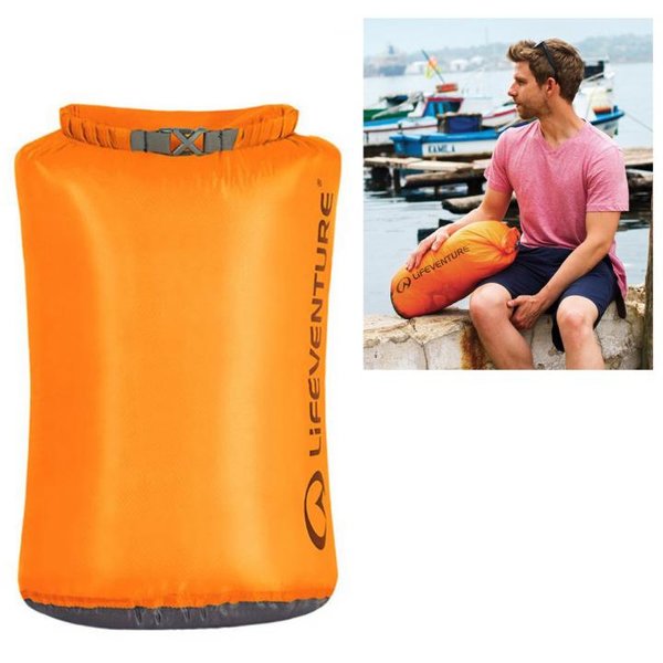 Lifeventure - Ultralight Dry Bag - wasserdichter Packsack 15L - orange