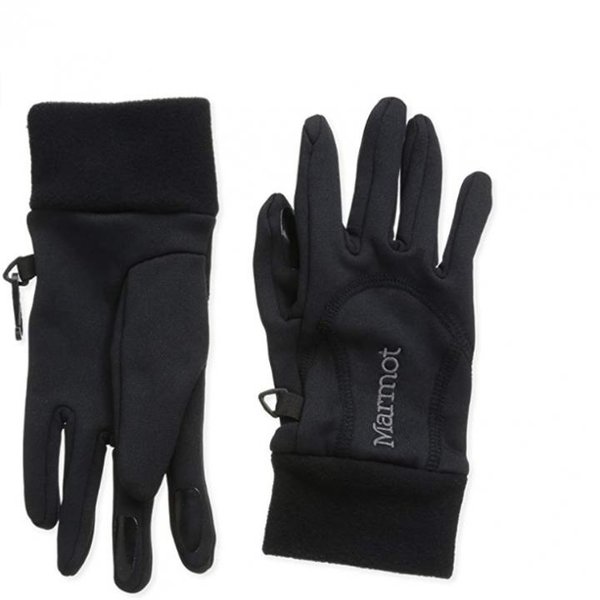 Marmot Power Stretch Handschuh, warm, leicht, Ski, Mountainbike, schwarz S
