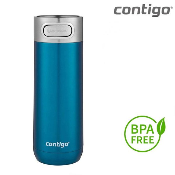 Contigo - Luxe - Thermobecher, Kaffeebecher Teebecher - 360ml - petrol metallic
